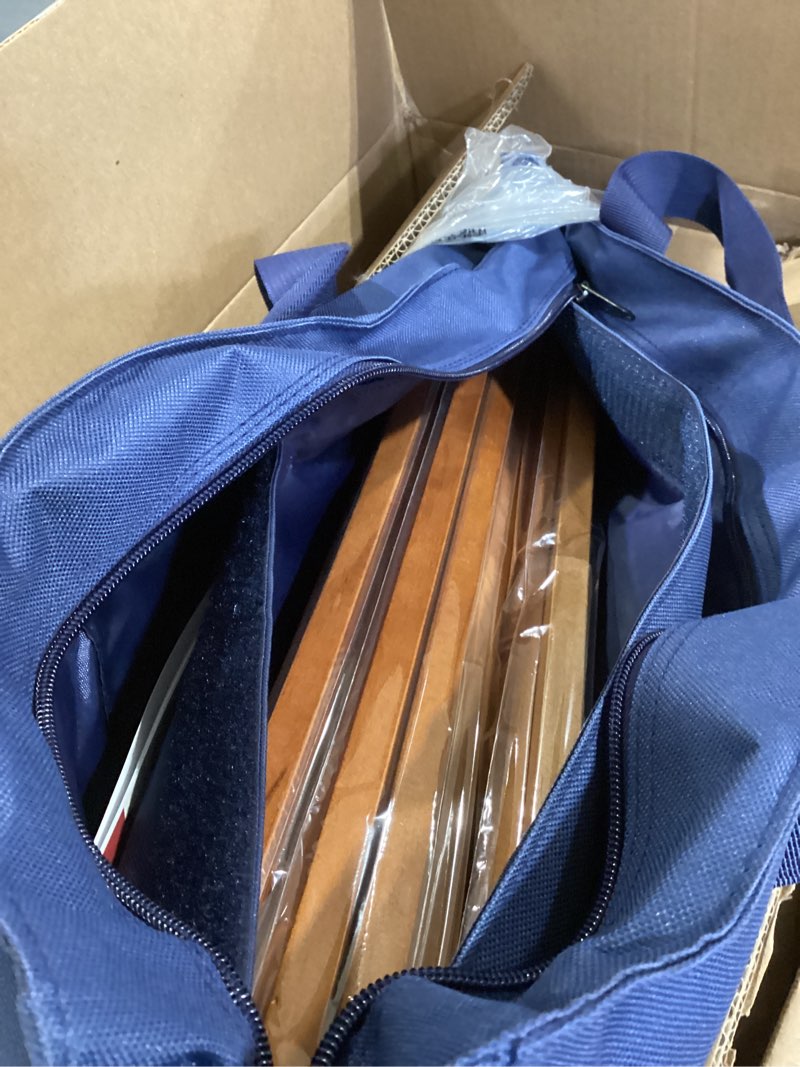 Condition photo showing New/Like New for Yellow Mountain Imports American Mahjong Game Set, Sapphire with Blue Soft Case - All-in-One Racks with Pushers, Wright Patterson Scoring Coins, Dice, & Wind Indicator