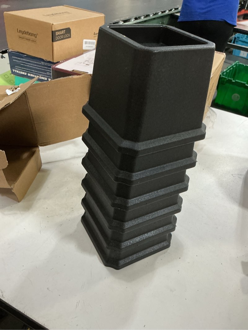 Condition photo showing New/Like New for bed risers 3 inch heavy duty bed elevators, set of 6 lifts up 3,000 lbs furniture riser for sofa and table, black black 6 pack 3 inch