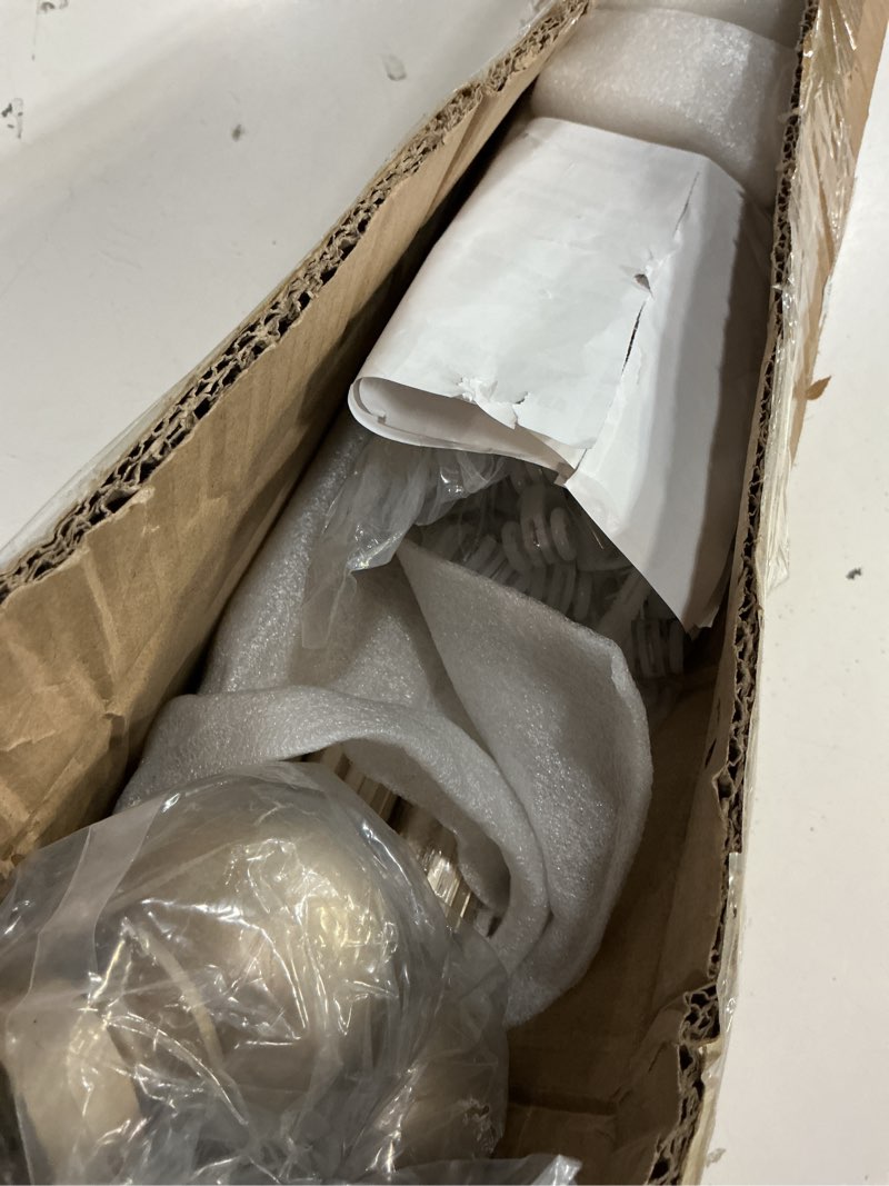 Condition photo showing Good Condition for double curtain rods tracks for windows, heavy duty slilent drapery rod rails with aluminum alloy brackets, modern drapery pole with finial for living room bedroom window gold 122in/3.1m