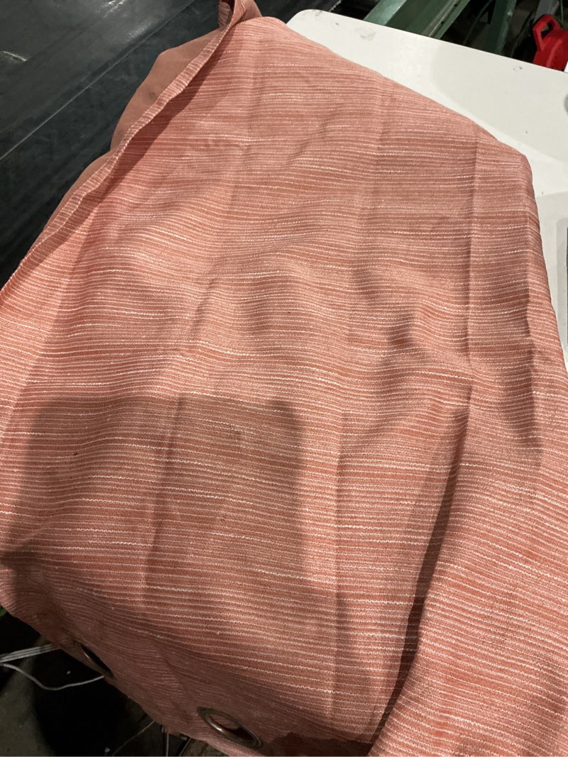 Condition photo showing As Is for simple fine striped curtain 1 sets