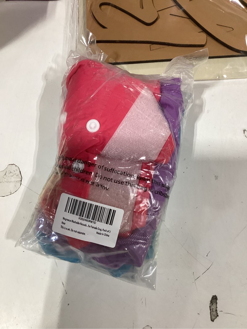 Condition photo showing Good Condition for wegreeco Washable Reusable Premium Female Dog Diapers, Medium Large Small Dog Doggie Puppy & Doggy Diapers Female,Period Panties in Heat (Pack of 3, Medium) Medium (12"-15" Waist) Bright Color