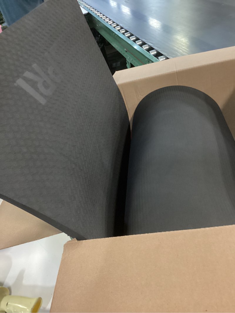 Condition photo showing Good Condition for spri hanging exercise mat, fitness & yoga mat for group fitness classes, commercial grade quality with reinforced holes 56" l x 23" w x 3/8" (black)