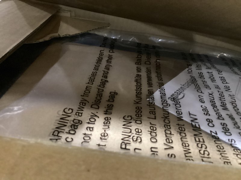 Condition photo showing As Is for Amazon Basics Foldable Shopping Utility Cart with 360-Degree Wheels, Easy Assembly, Black, X-Large