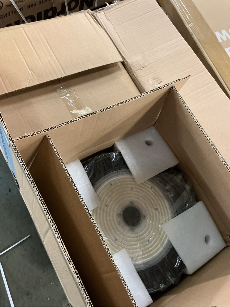 Condition photo showing Good Condition for UFO LED Warehouse Light High Bay Dimmable 0-10V with US Plug 6Ft Cable, 240W (Eqv.1200W MH/HPS), 5000K, IP65 Commercial Area Lighting Fixture for Warehouse Workshop Garage Barn, UL Listed(6 Pack) 240W/200W/150W 6.0