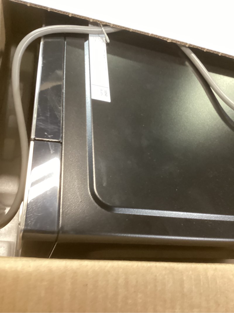 Condition photo showing As Is for ge gcst10a1wss 1.0 cu ft convection microwave oven, 1050w countertop air fry microwave with broil & crisper pan, compact stainless steel design