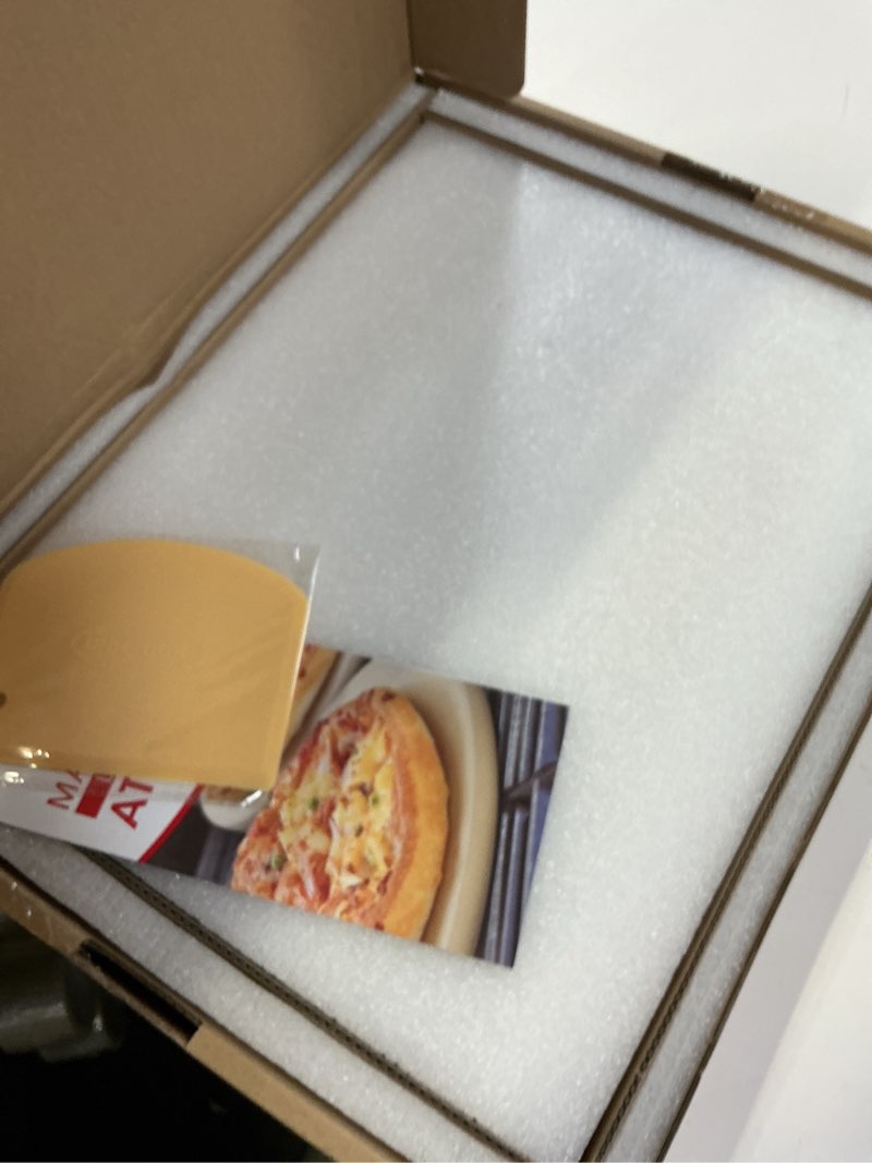 Condition photo showing New/Like New for unicook pizza stone, heavy duty cordierite pizza pan for oven and grill, thermal shock resistant baking stone for bread, 15 x 12 inch rectangular, 6.8 lbs 15'' x 12''