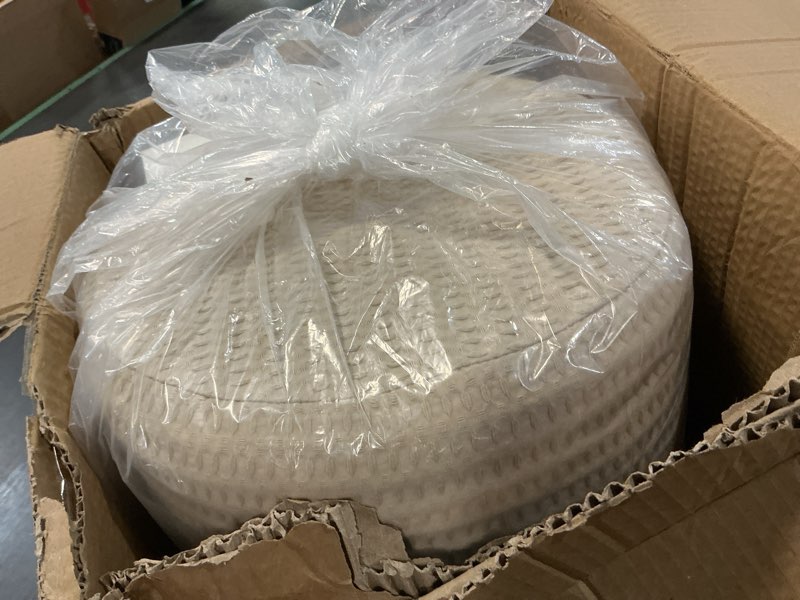 Condition photo showing As Is for Levtex Home Cloud Waffle King/Cal King Comforter Set (106x94in) with 2 Pillow Shams (36x20in) - Solid Waffle Cotton Texture - Taupe - 100% Cotton King Size Comforter Set - Soft, Pre-Washed King/Cal. King Comforter Taupe