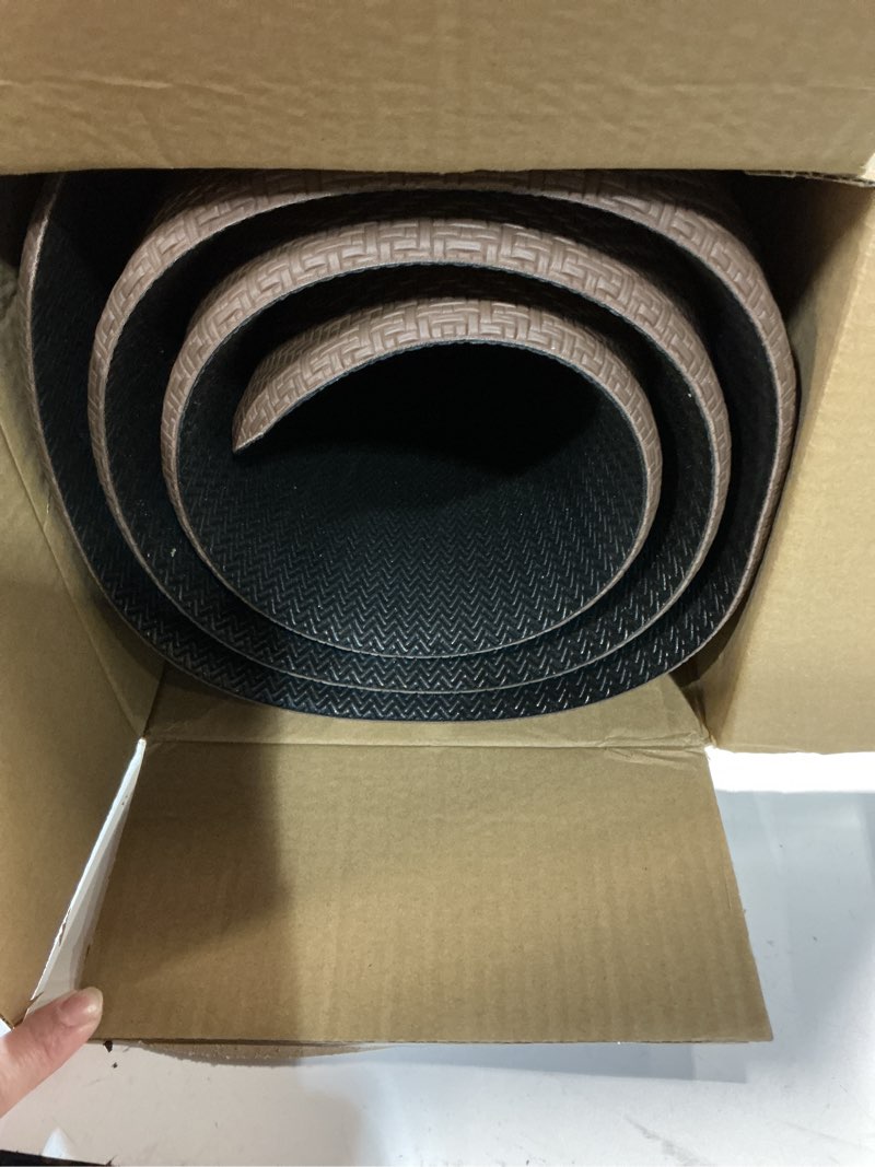 Condition photo showing Good Condition for Ophanie Kitchen Mats for Floor, 3/4 Inch Thick Kitchen Rugs, 24'' x 70'' Anti Fatigue Standing Cushioned Mat, Waterproof,Comfort Ergonomic Mat for Office, Home, Sink, Brown Non-Slip Bottom Brown 70"L x 24"W x 0.8"Th