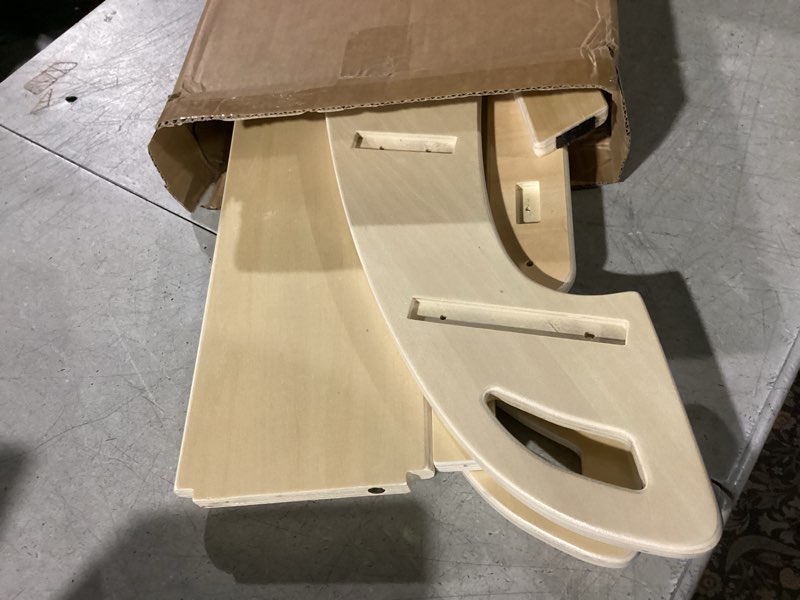 Condition photo showing Good Condition for Wooden Step Stool, 300 lb. Load Capacity, with Safety Non-Slip Pads and Handles, Bamboo Step Stool for Bathroom and Kitchen, Gift for Christmas (Log Color)