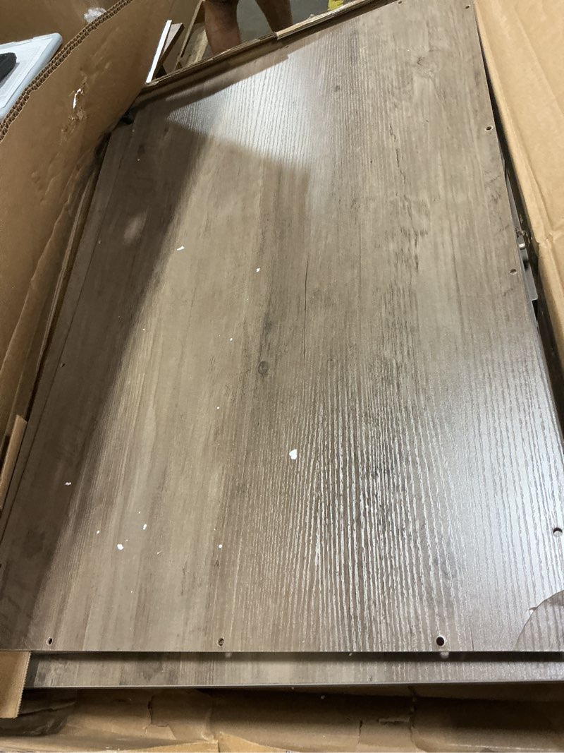 Condition photo showing As Is for Feandrea Cat Litter Box Enclosure, Litter Box Furniture Hidden with Removable Divider, Indoor Cat House, End Table, 31.5 x 20.9 x 19.7 Inches, Greige UPCL002G01