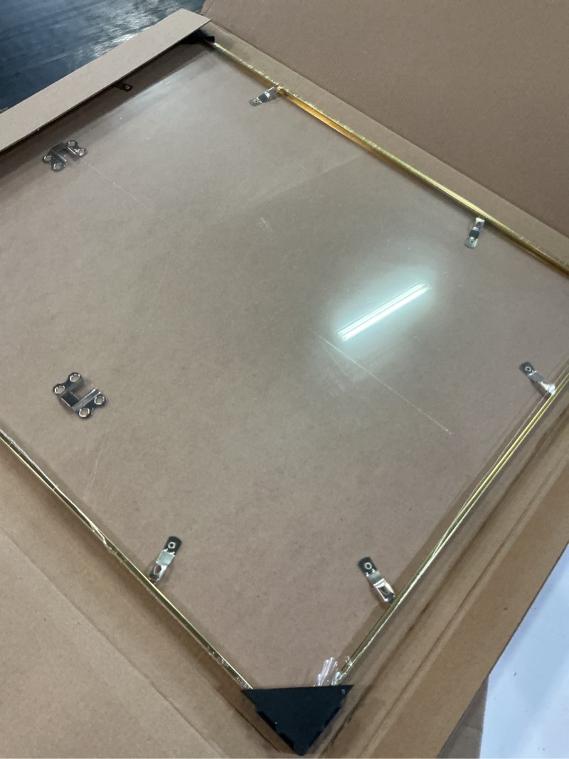 Condition photo showing Good Condition for upsimples 11x17 picture frame, display pictures 9x15 with mat or 11 x 17 without, wall hanging poster frames, gold, 1 pack gold 11x17