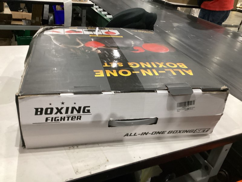 Condition photo showing New/Like New for Punching Bag Stand for Ages 8-15 – 58" Adjustable Reflex Bag Boxing Set with Gloves & Pump | Indoor Outdoor Youth Boxing Equipment for Fitness, Training & Fun | Great Christmas Sports Gift for Teens