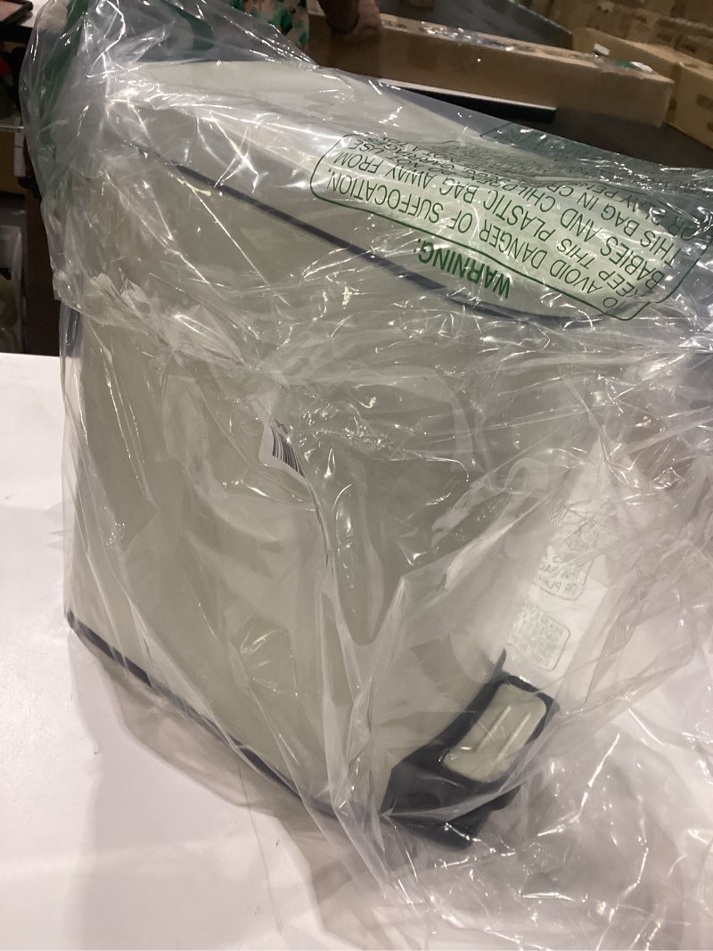 Condition photo showing Good Condition for cesun small bathroom trash can with lid soft close, step pedal, 6 liter / 1.6 gallon stainless steel garbage can with removable inner bucket, anti-fingerprint finish (creamy white)