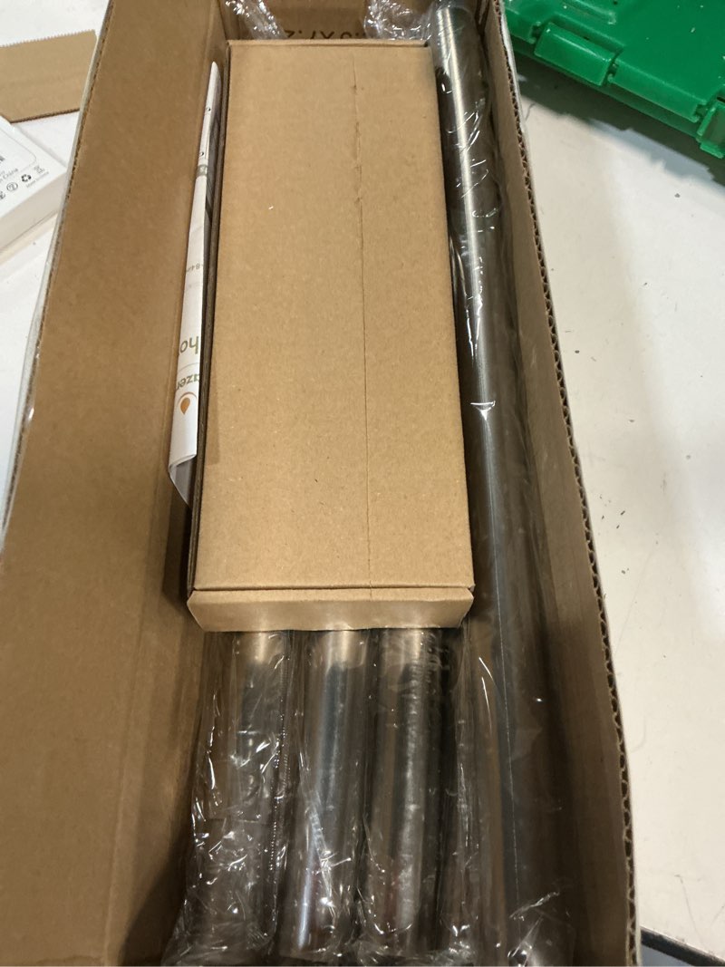 Condition photo showing New/Like New for AmazerBath 20-84 Inches Arched Curved Shower Curtain Rod, Heavy Duty Shower Rod Rust Proof Bathroom Curtain Rod, Adjustable Telescoping Design Easy Segmented Installation, Need to Drill, Nickel Nickel 20-84 Inches