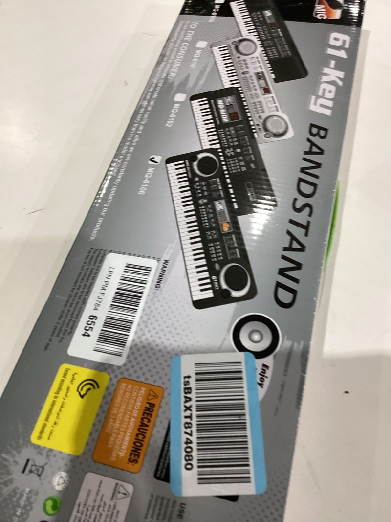 Condition photo showing As Is for 61-key Bandstand Electronic Keyboard | Mercari Images may be subject to copyright. Learn More Visit > Share •