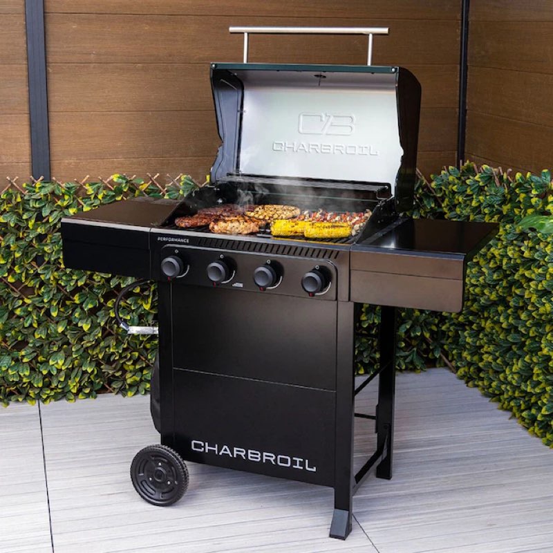 charbroil performance series black 4 -burner liquid propane gas grill