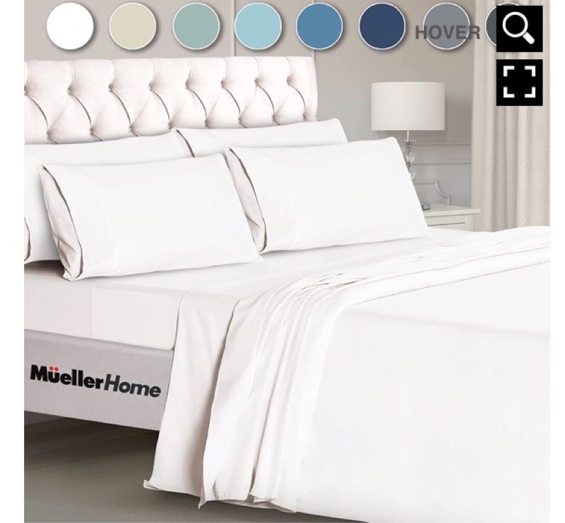 Mueller home premium hotel collection Full 6Pc Sheet Set 