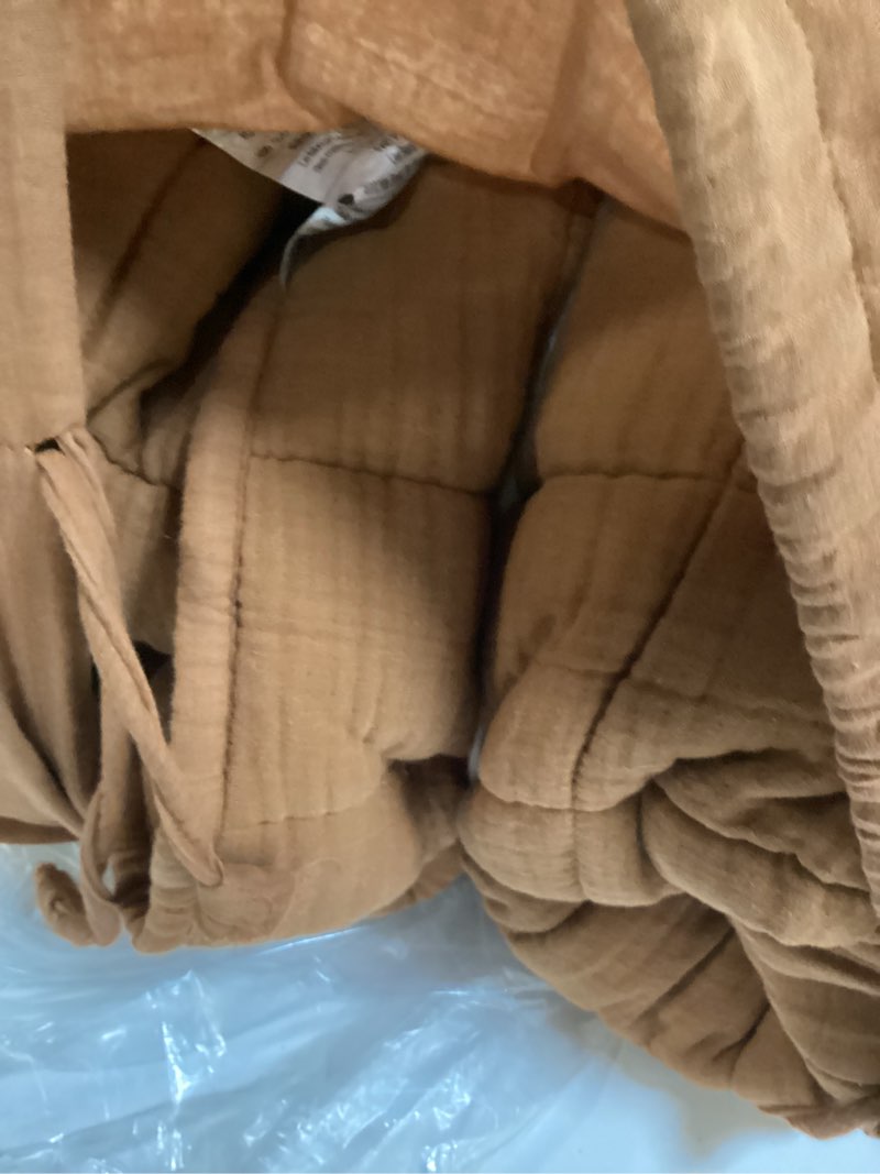Condition photo showing Good Condition for cover terracotta organic cotton gauze duvet cover size: full/queen set: without sham set colour: terracotta