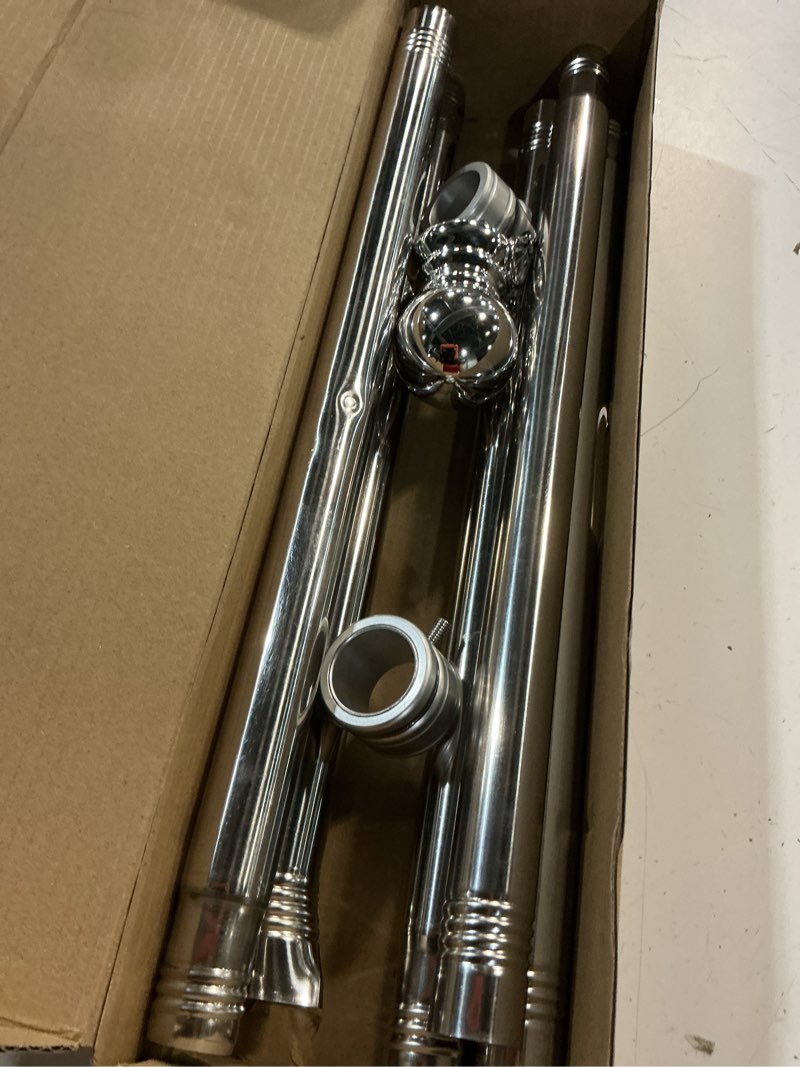 Condition photo showing Good Condition for anovo flag pole kit- stainless steel 6 ft flag poles with1 inch metal 360° rotating flag pole rings clip, two-position flag pole holder brackets mounting for outside house outdoor porch (6 ft-sliver) 6 ft - sliver
