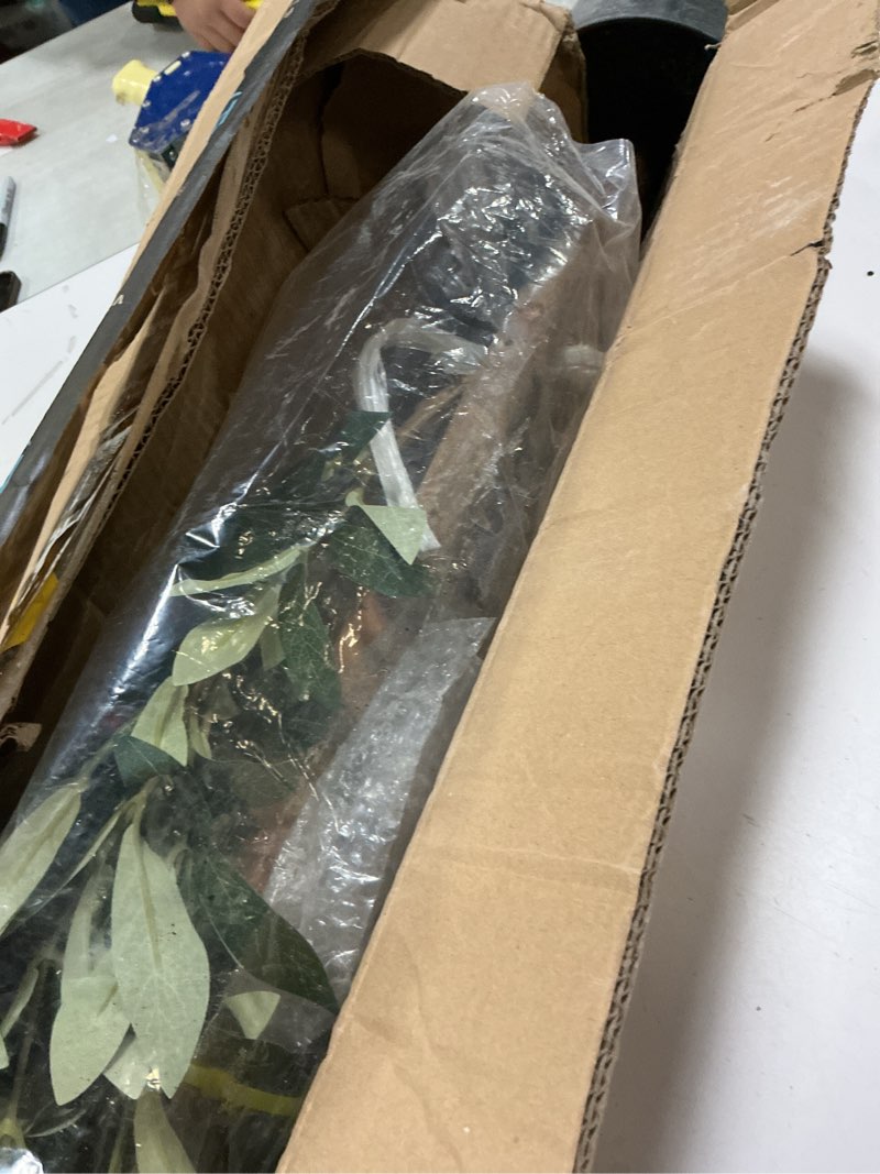 Condition photo showing Good Condition for Artificial Olive Tree, 7FT Tall Fake Silk Plants with Natural Wood Trunk Faux Potted Tree for Home Decor Indoor Office Porch, Set of 1 1 7ft