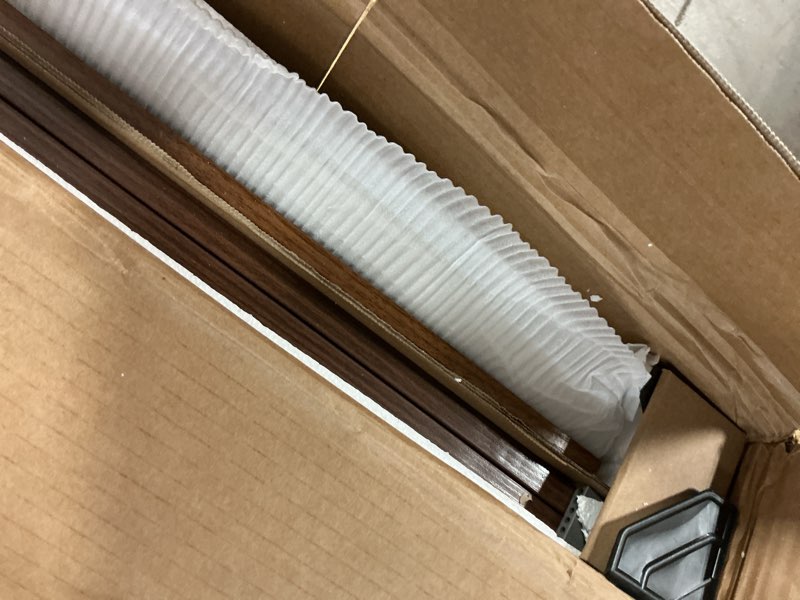 Condition photo showing Good Condition for 31.5" walnut cat litter box enclosure furniture, large decorative hidden litter box cabinet, fluted mid century modern kitty end table for living rooms, bedrooms, entryways