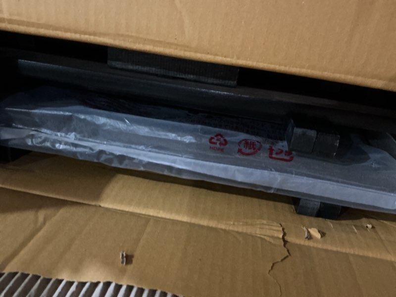 Condition photo showing Good Condition for Amazon Basics Portable TV Dinner 4-Pack Rectangular Folding Tray Table with Storage Rack, Black, 15" x 19" x 26" Black 4 Pack