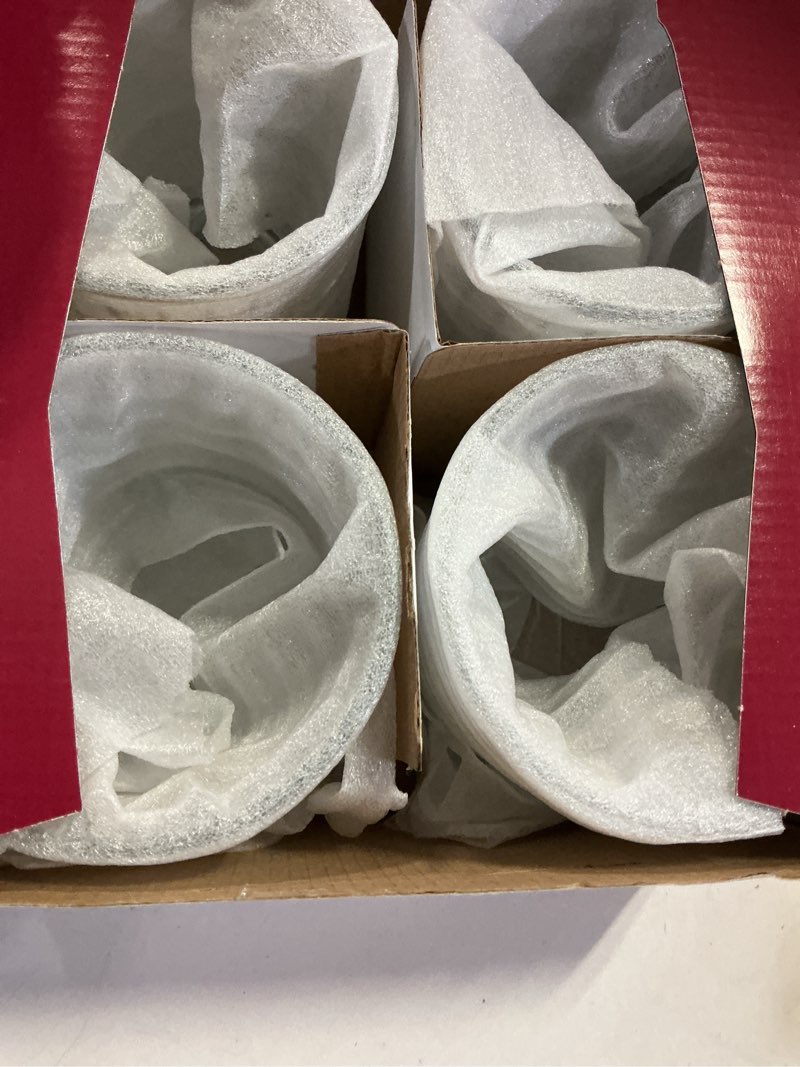 Condition photo showing Good Condition for Premium Double Whiskey Glasses Set of 4, Elegant Lowball Rocks Tumblers, 12.20 fl oz Glasses for Bourbon, Scotch, Water, Juice or Cocktails