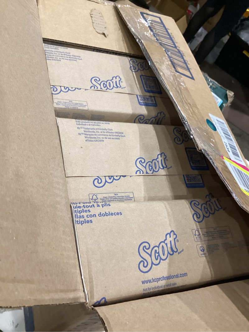 Condition photo showing New/Like New for scott® professional universal multifold paper towels, bulk (01804), absorbency pockets, 9.2" x 9.4" sheets, plus tier, compressed, white (250 sheets/pack, 16 packs/case, 4,000 sheets/case) 250 count (pack of 16)