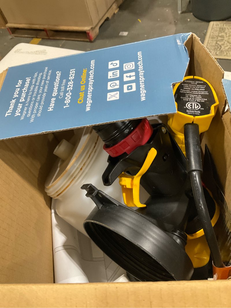 Condition photo showing As Is for wagner control spray qx5 corded electric handheld hvlp paint sprayer (compatible with stains)