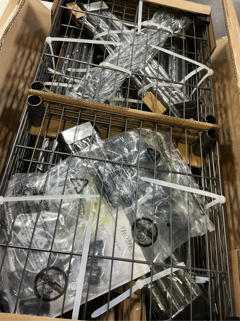 Condition photo showing Good Condition for ulifhome e10l l-shaped clothes rack for corner?with expandable hanger rod?heavy duty freestanding clothing racks for hanging clothes?portable garment rack 58-82"w x 30"d x 72"h?max load 900lbs?grey