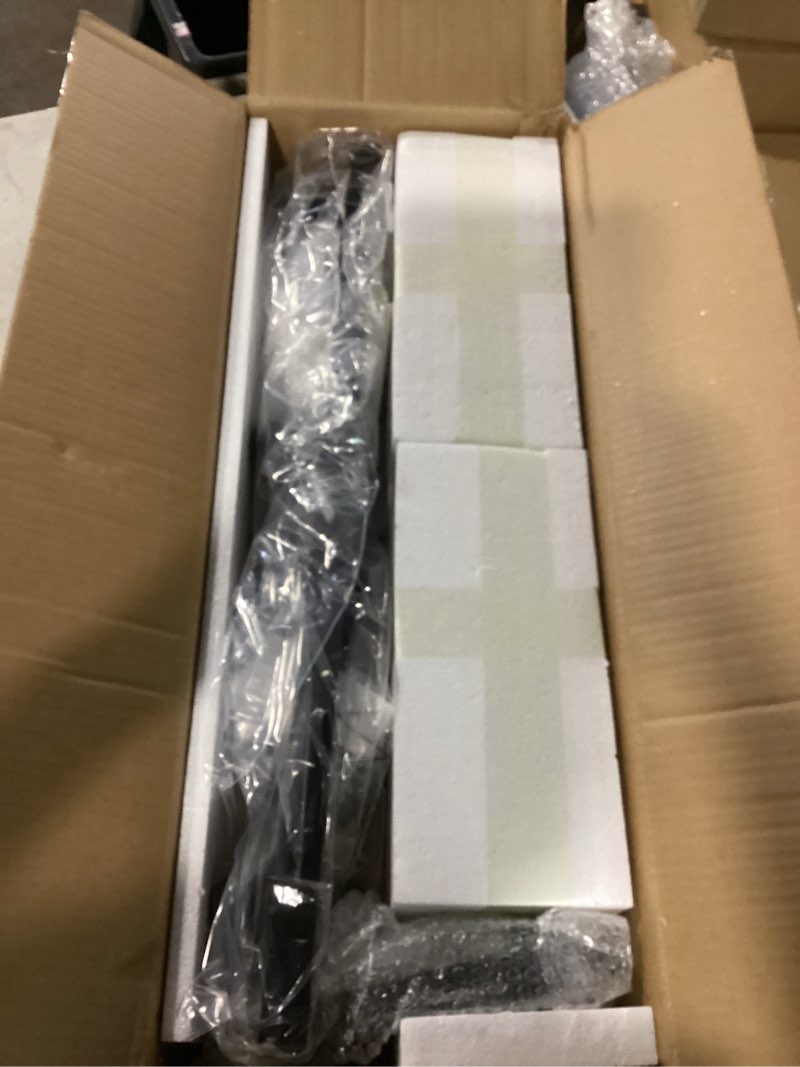 Condition photo showing Good Condition for 4 Lights Ceiling Light Fixtures with Flexibly Rotatable Light Head Black Bathroom Lights Modern Complete Track Lighting Kits with Clear Glass Shade, E26 Base Black 4-Light