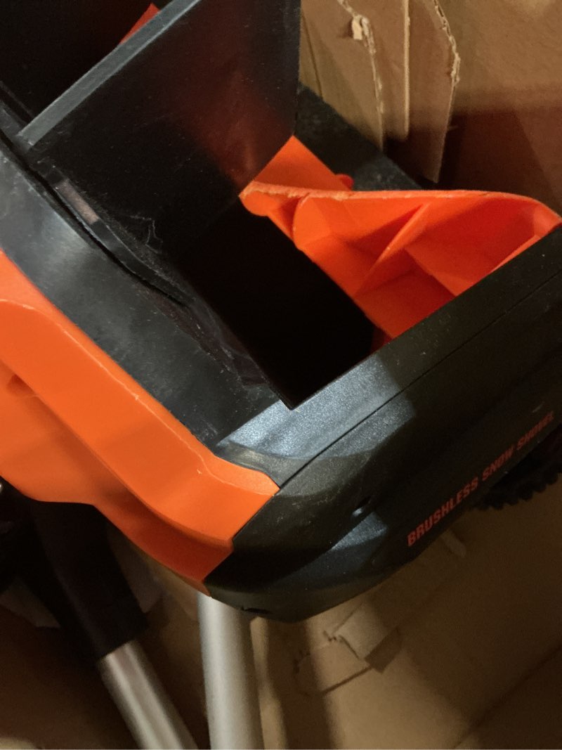 Condition photo showing item condition for Cordless Snow Shovel, 3500W Battery Snow Blower with Dual 6.0Ah Anti-Freeze Batteries & Base Plate, 25.6Ft Throw, 13Inx7In Brushless Snow Shovel with Wheels for Driveway Sidewalk Snow Removal