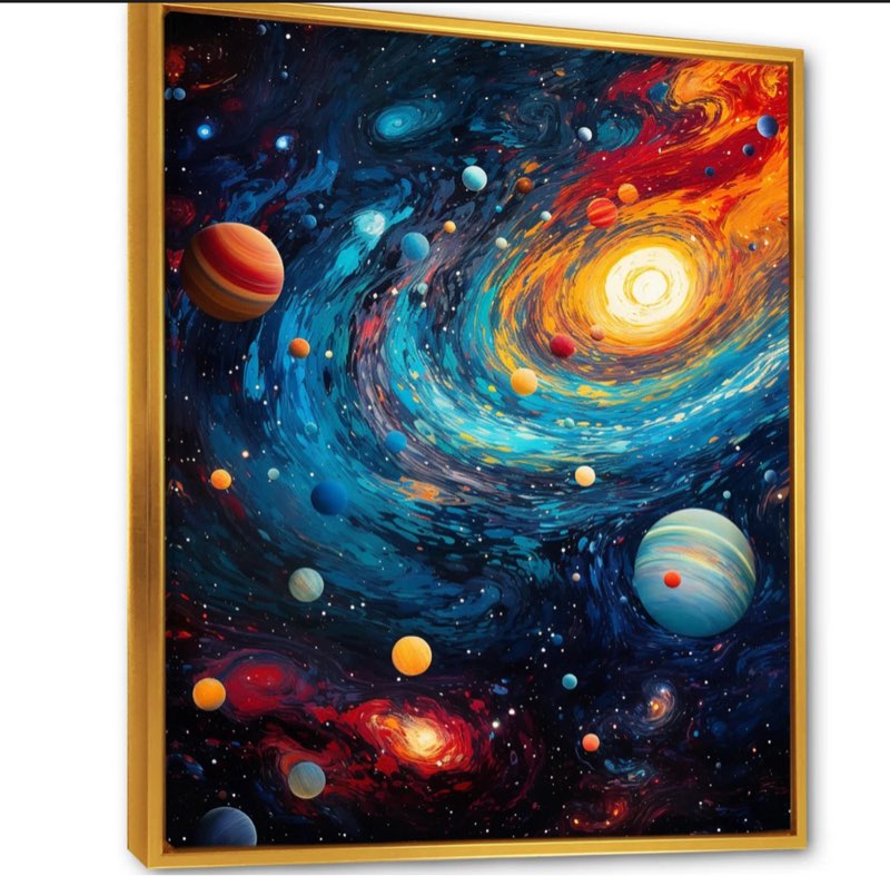 Vibrant Space Galaxy I - Print 34” x46 “ 