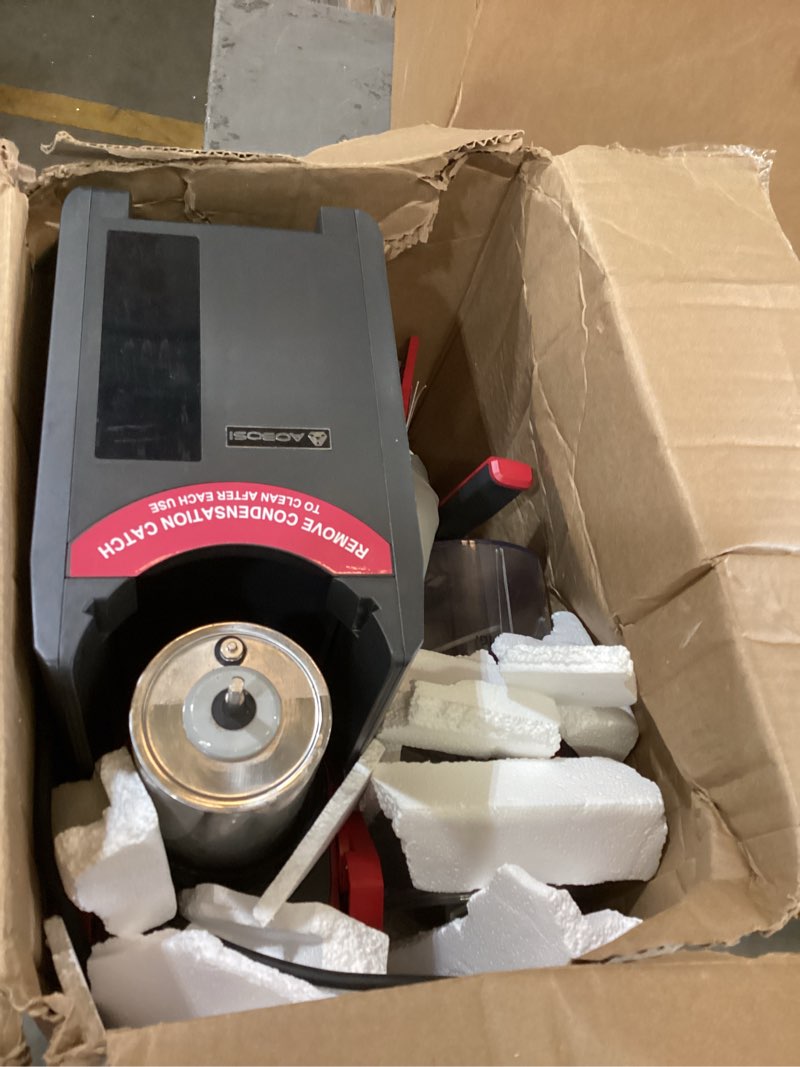 Condition photo showing As Is for aaobosi slushie machine for home, frozen drink machine with cookbook, margarita machine with 6 presets programs, no ice needed, auto cleaning, slushy maker for frozen margaritas, cocktails, frappés