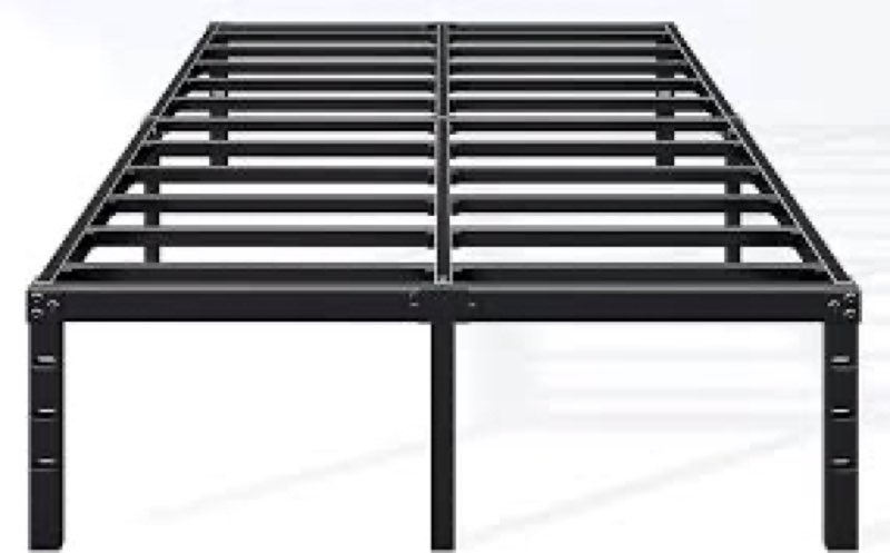 Hafenpo 18 Inch Queen Bed Frame - Sturdy Metal Platform Queen Size, No Box Spring Needed, Heavy Duty