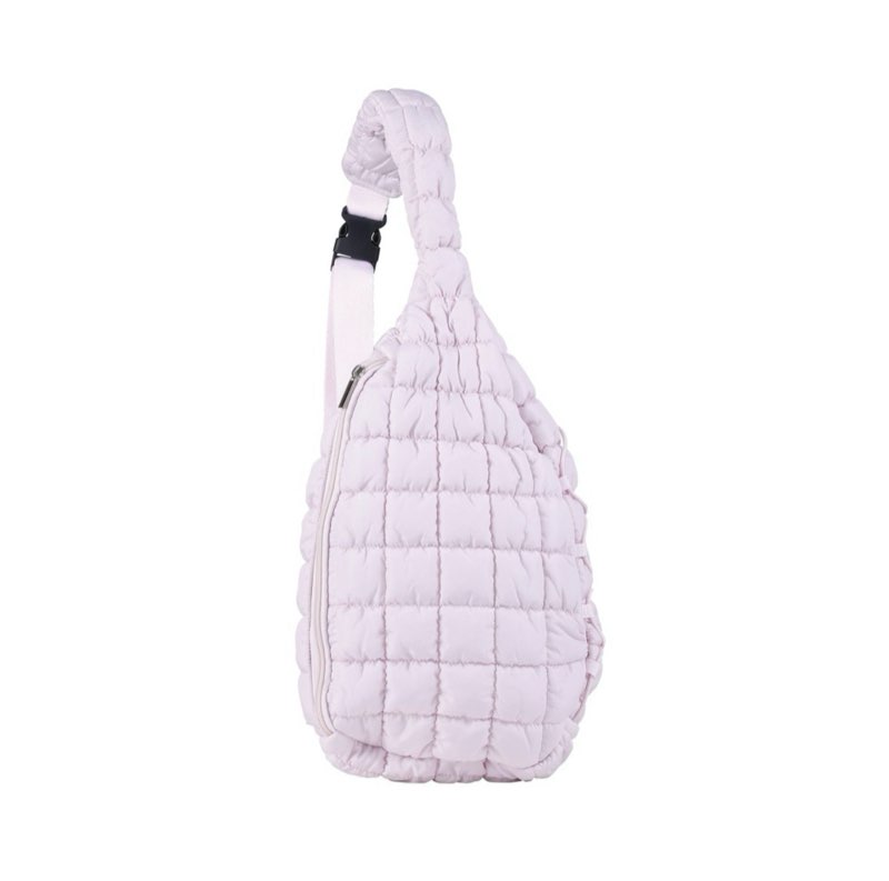 Pickle O' Joe Quilted Sling Bag Pickleball Bag - Dusty Pink