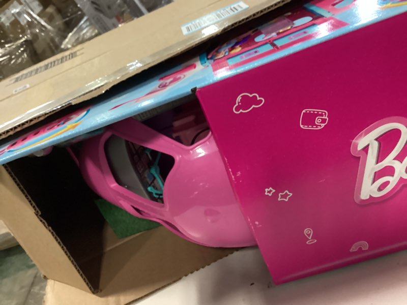 Condition photo showing Good Condition for barbie dreamplane airplane toys playset with 15+ accessories including puppy, snack cart, reclining seats and more (amazon exclusive)