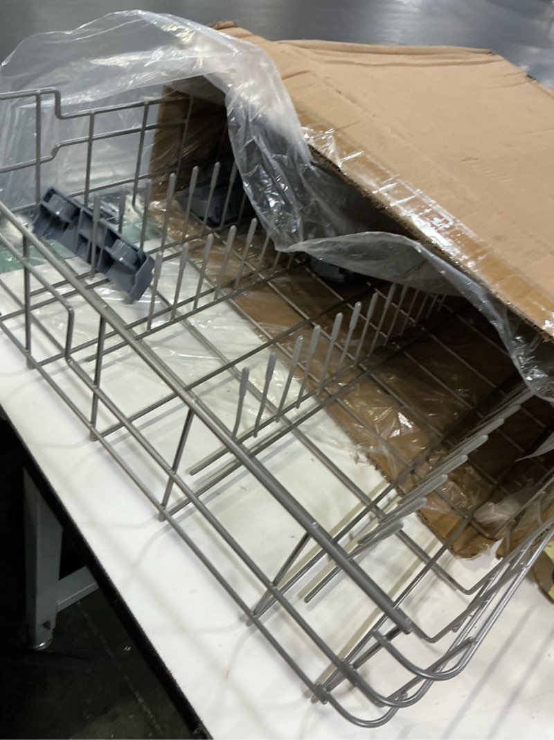 Condition photo showing Good Condition for wd28x26099 wd28x34744 dishwasher lower rack compatible with ge dishwashers - replaces wd28x24396,wd28x22659,wd28x28918. fits models gdf510psr3ss, gdf510psm0ss, gdf510psmoss, gdf535psr0ss, gdf510psr6ss lower rack 20.7'' x 21.6'' x 8''