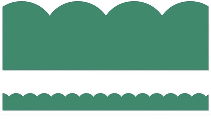 Carson Dellosa Education Grow Together Jade Green Scalloped Borders, 39 Feet(pack of 2)