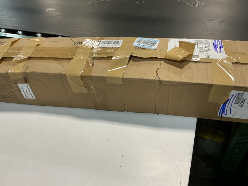 Condition photo showing As Is for 42INCH Outdoor Heater, 9Heat Levels & 540Min Timer, Child Safety Lock, IP65 Waterproof Garage Heater, 1500W Infrared Heating,Tip-Over&Overheat Protection,Patio Heaters for Outdoor Use Indoor Dark Black