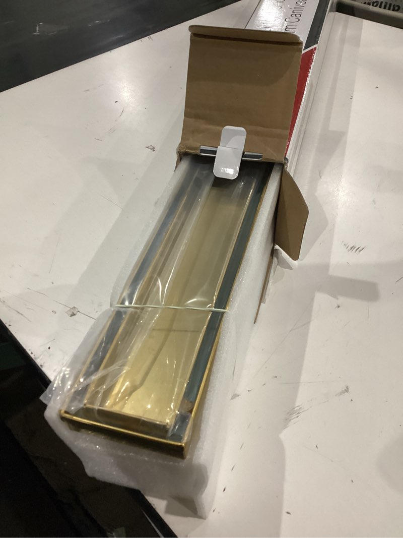 Condition photo showing Good Condition for neodrain 30-inch gold linear shower drain with tile insert cover, golden 304 stainless steel rectangle shower floor drain, linear drain with leveling feet, hair strainer,cupc certified gold 30 in