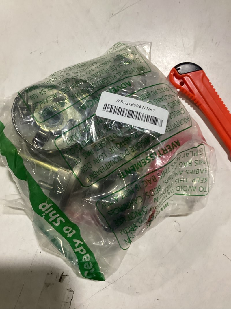 Kwikset Juno Keyed Entry Door Knob and Single Cylinder Deadbolt Combo Pack with Microban Antimicrobi