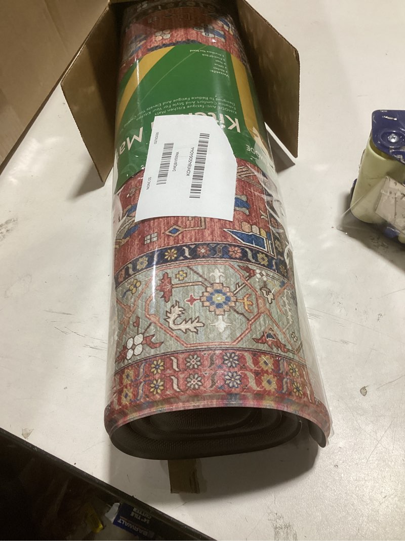 Condition photo showing Good Condition for KIMODE Anti Fatigue Mat for Kitchen Floor, Boho Oriental Kitchen Rug, Non Slip Waterproof Kitchen Fl
