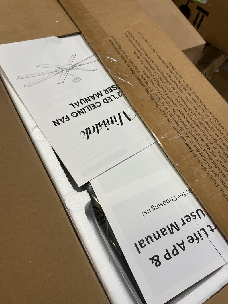 Condition photo showing New/Like New for 72 lnch lndustrial Smart Celing Fan with Light and Remote Control via WIFI Alexa,Large Celing Fan wi
