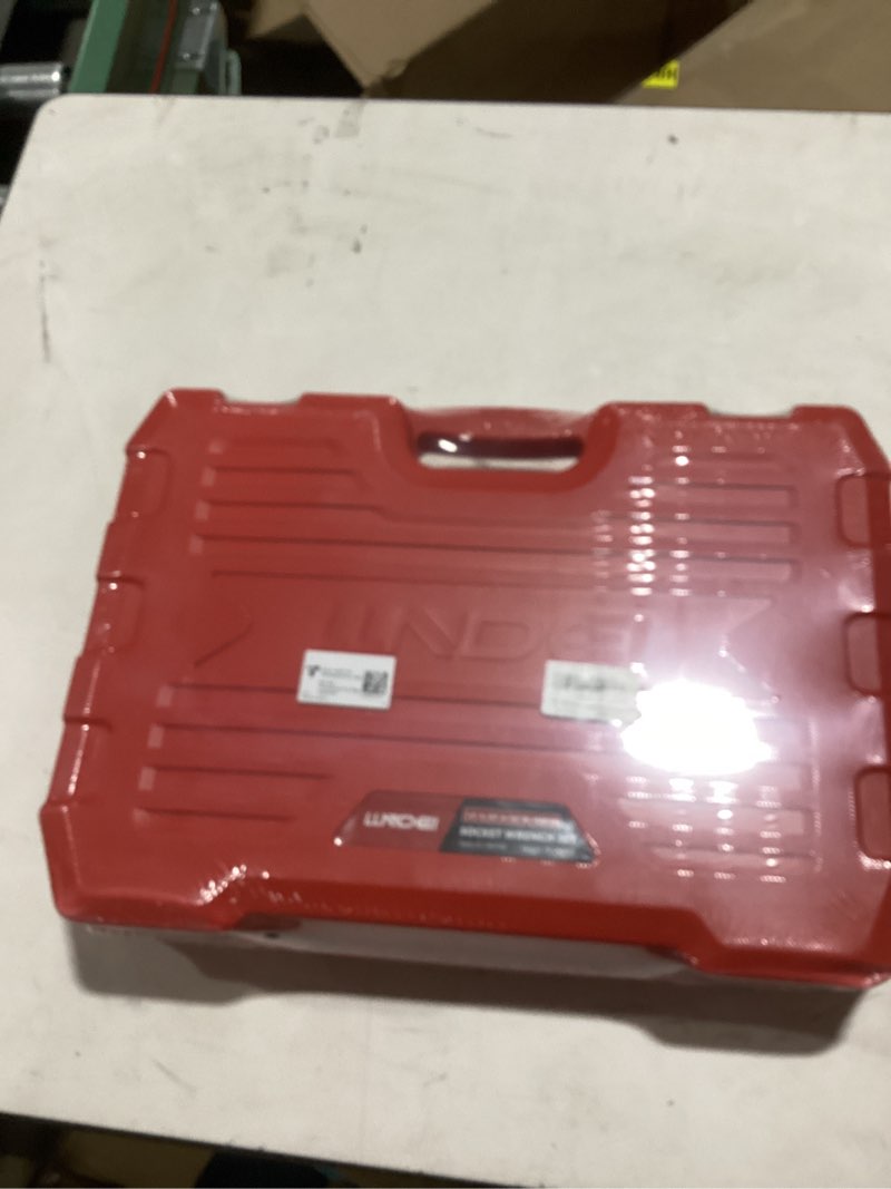 Condition photo showing New/Like New for LLNDEI 160-Piece Mechanics Tool Set, Metric Socket Set 1/2 1/4 3/8 inch Drive Professional Tool Kit, CR-V Deep & Shallow Kit with Quick Release Ratchet 160pcs 1/2" &3/8"& 1/4" Drive Socket Set