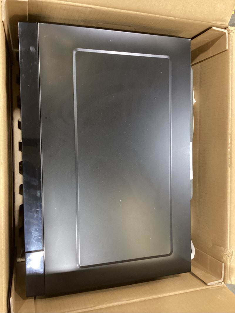 Condition photo showing As Is for panasonic countertop microwave oven, 1.2 cu. ft., 1250w, inverter technology with genius sensor, stainless steel - nn-sn67qs