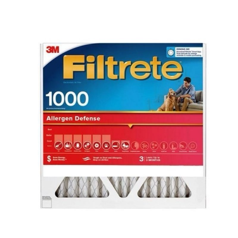 (1 pcs)filtrete al15-4 25x25 x 1 in. micro allergen defense pleated furnace air filter, red, mpr 1000, 3 months -