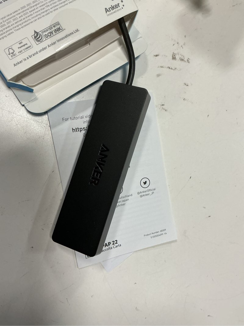 Condition photo showing Good Condition for anker 4-port usb 3.0 data hub - 5gbps transfer speed, 0.7ft cable for macbook, imac, surface, hdds