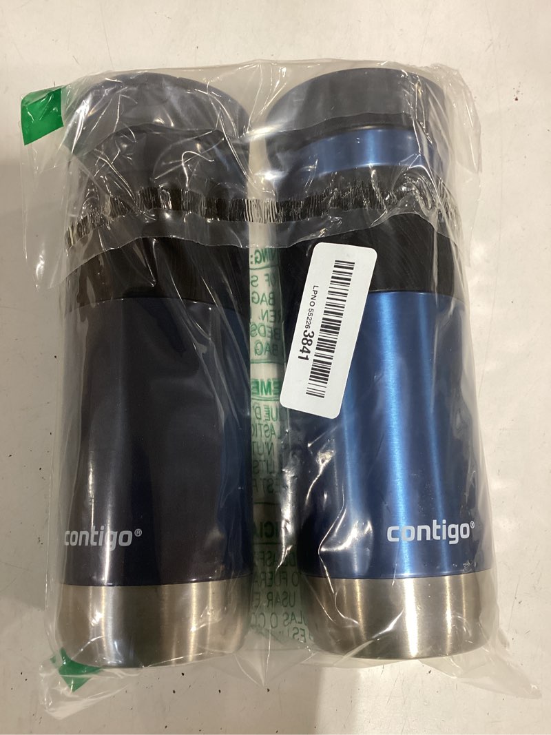 Condition photo showing Good Condition for contigo snapseal insulated stainless steel travel mug with grip 20oz. blue corn transparent satin & midnight berry blue corn & midnight berry 20 oz (pack of 2)