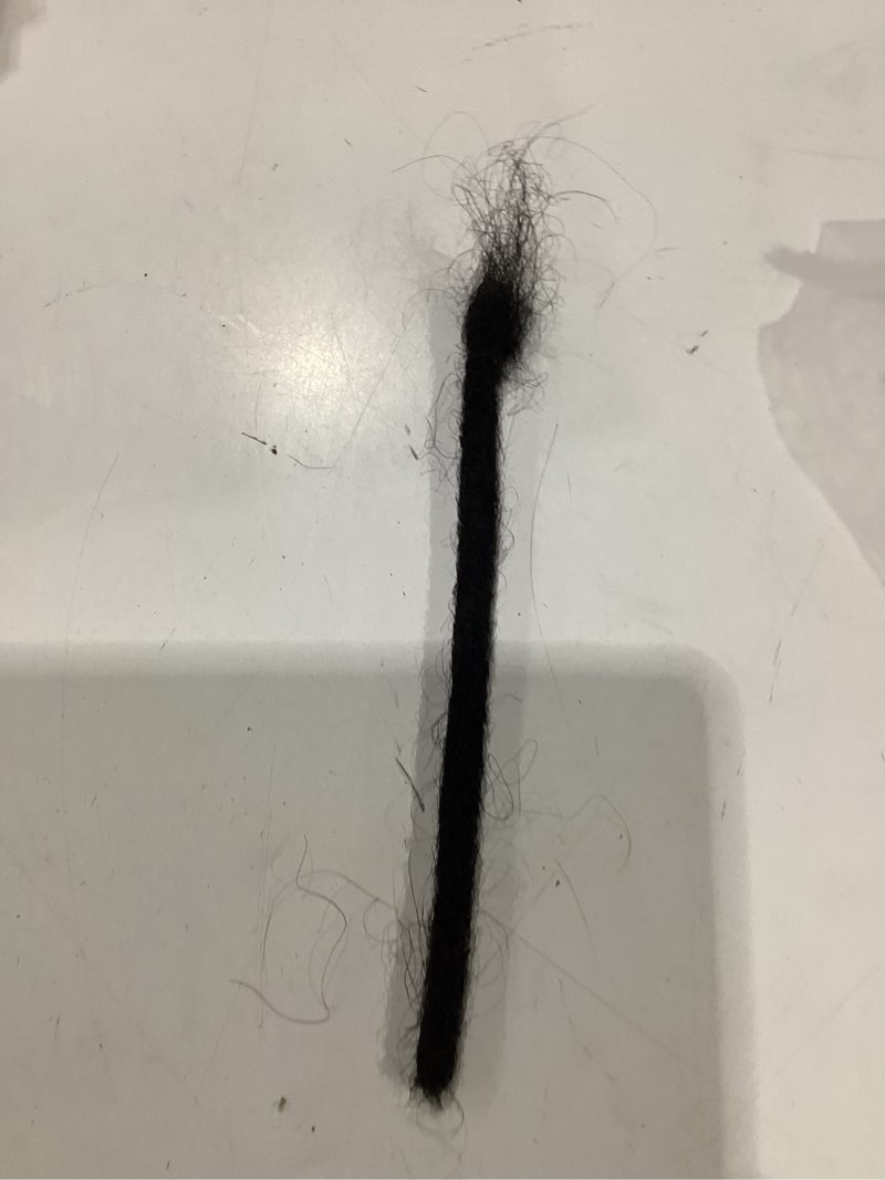 Condition photo showing New/Like New for 0.6cm loc extensions human hair 6-12 inch 50 strands dreadlock extensions human hair for man/women full handmade dreads can be dyed(6inch) 6 inch